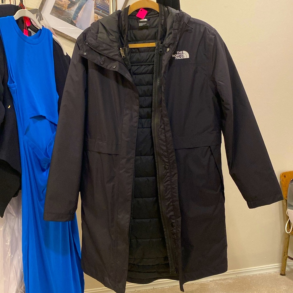 Northface Womens Agua Fria TriClimate Black double layer zip Jacket outdoors